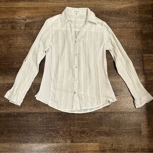 Eden & Olivia White Textured Blouse
